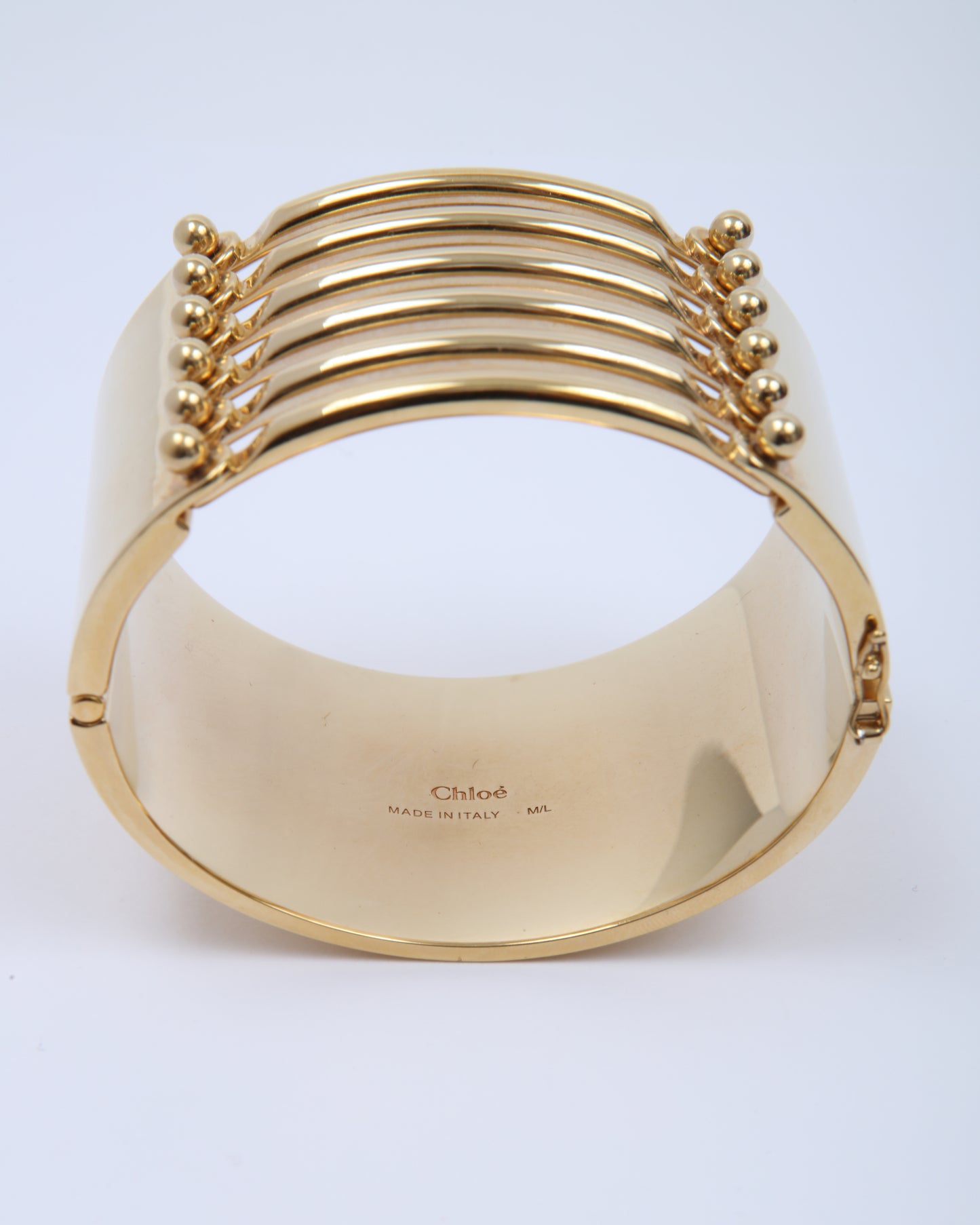 Chloe Gold Wide Bangle Bracelet