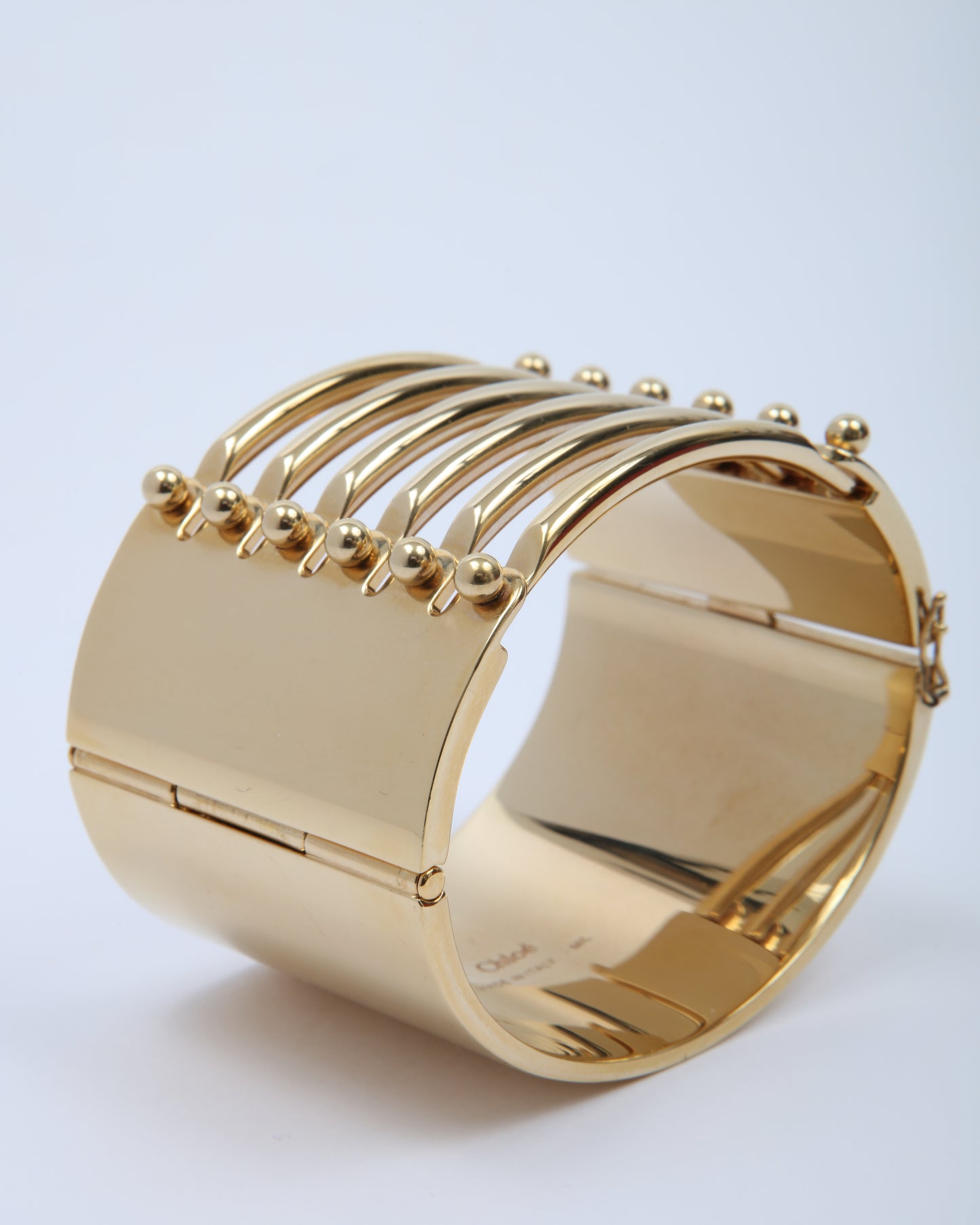 Chloe Gold Wide Bangle Bracelet