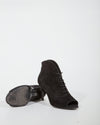 Saint Laurent Black Suede Lace Up Ankle Boots - 38