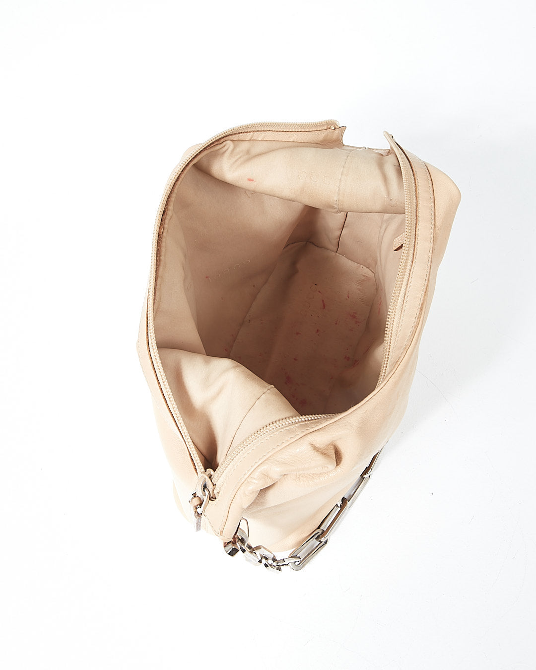 Gucci Beige Vintage Leather Chain Shoulder Bag