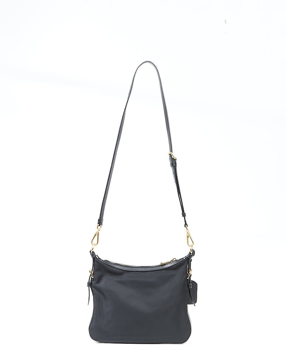 Prada Black Nylon Tessuto / Saffiano Trim Crossbody Bag