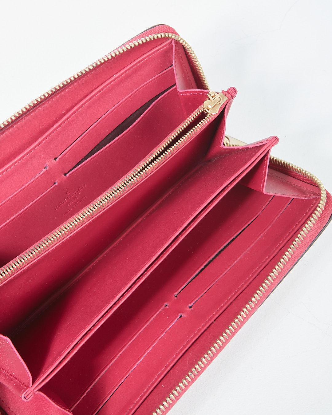 Louis Vuitton Magenta Indian Rose Monogram Vernis Zippy Wallet