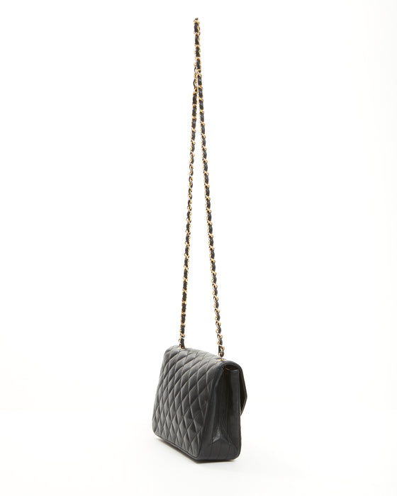 Chanel Vintage Black Matelasse Lambskin Leather Flap Bag – RETYCHE