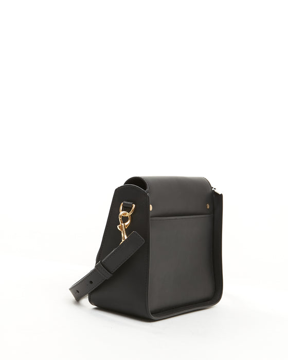 JW Anderson Black Ancor Box Leather Shoulder Bag