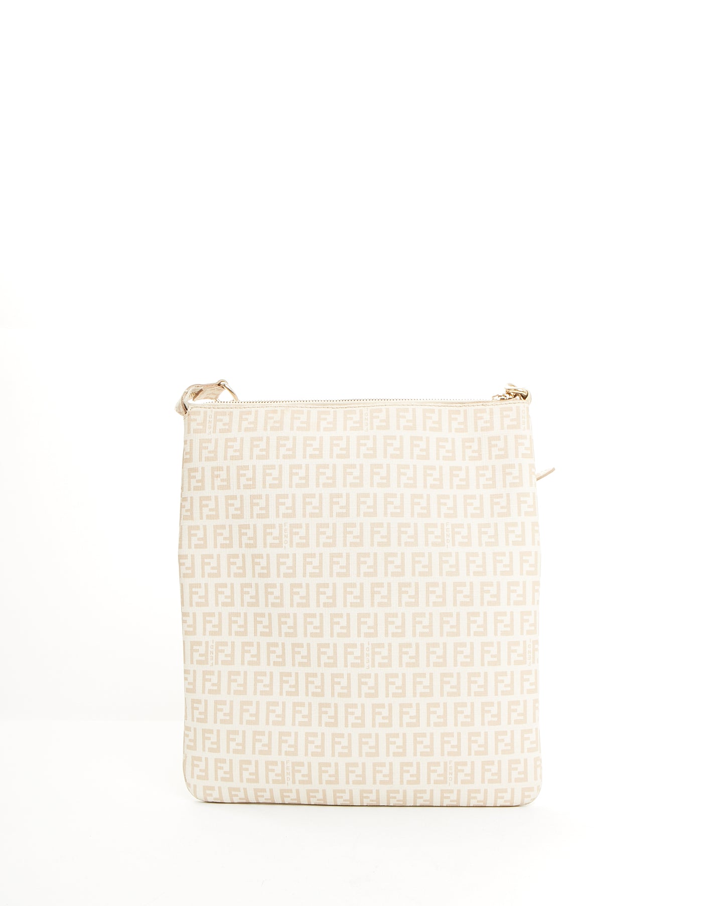 Fendi Beige Coated Canvas Zucchino Crossbody Bag