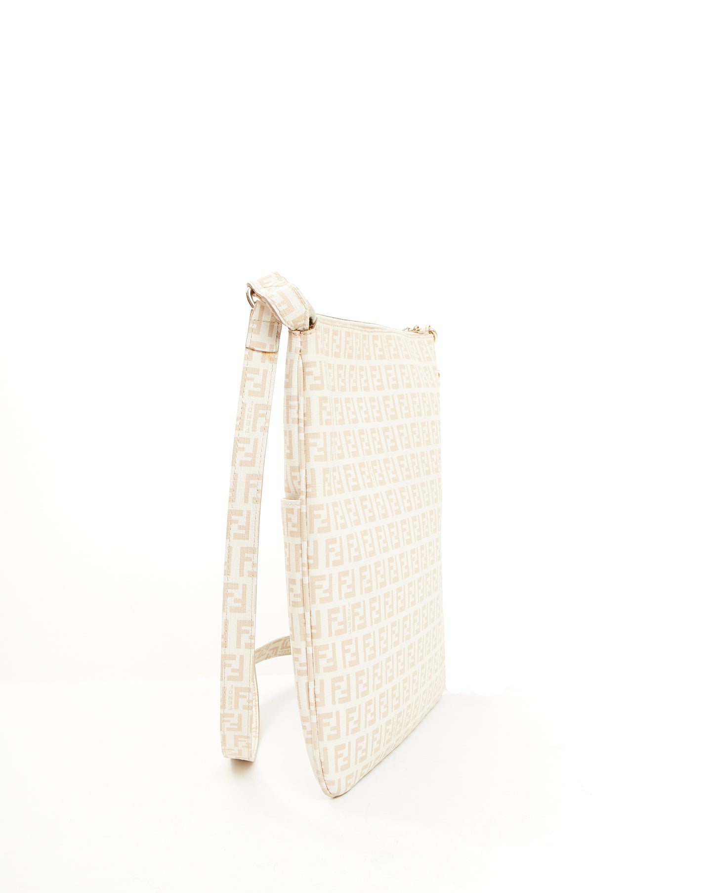 Fendi Beige Coated Canvas Zucchino Crossbody Bag