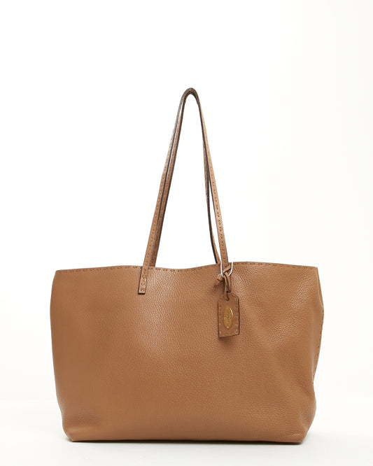 Fendi Tan Selleria Leather Tote Bag