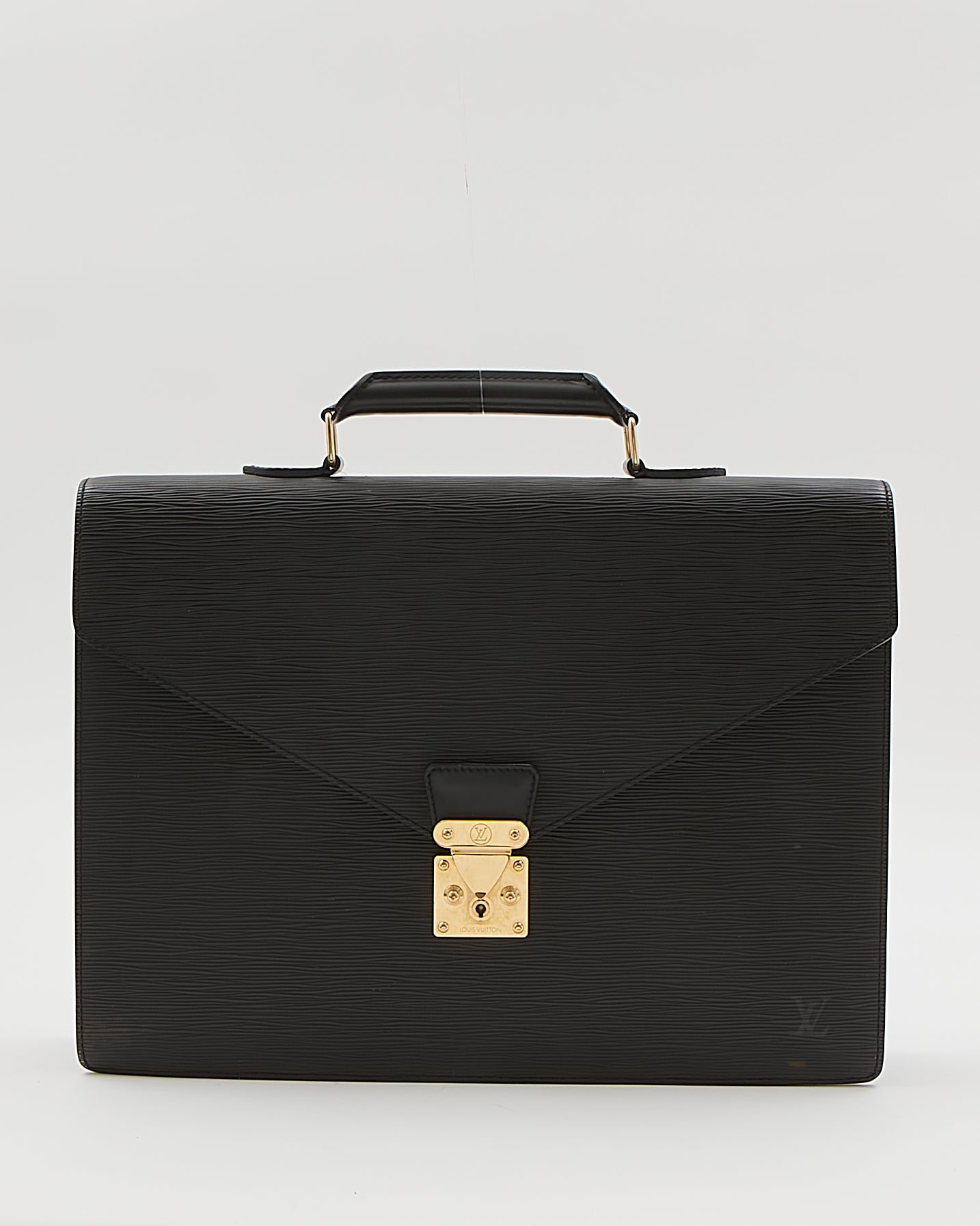 Louis Vuitton Black Epi Serviette Ambassadeur Briefcase Bag