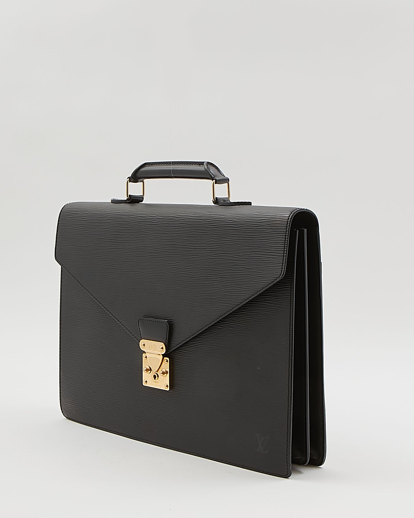 Louis Vuitton Black Epi Serviette Ambassadeur Briefcase Bag