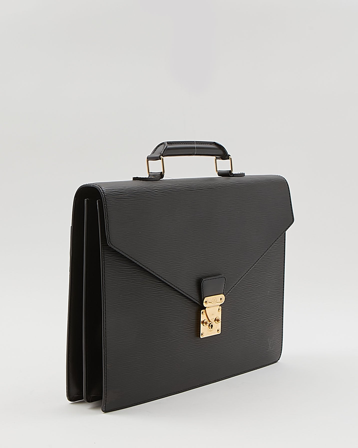 Louis Vuitton Black Epi Serviette Ambassadeur Briefcase Bag