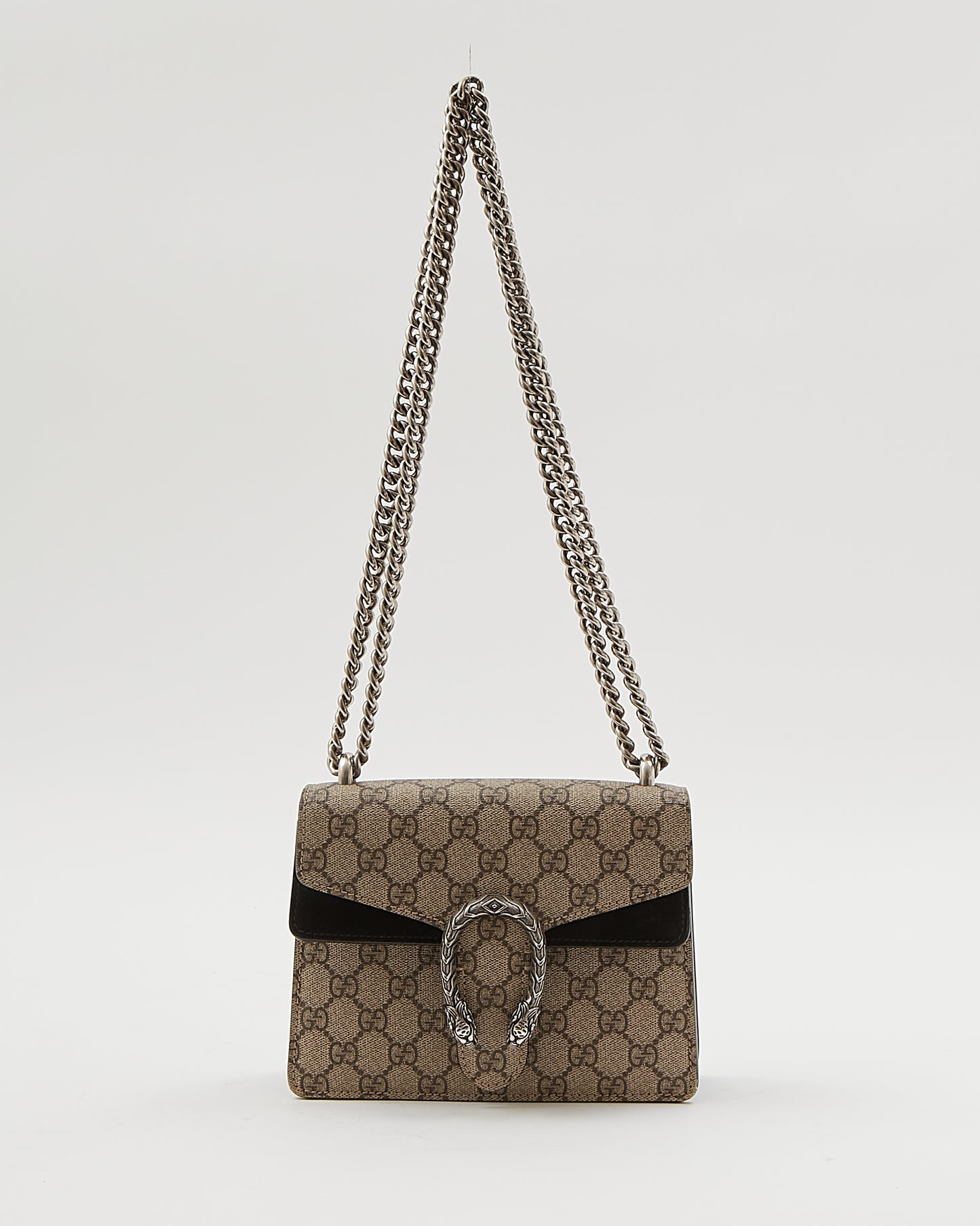 Gucci Beige/Black GG Supreme Mini Dionysus Chain Bag