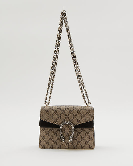 Gucci Beige/Black GG Supreme Mini Dionysus Chain Bag