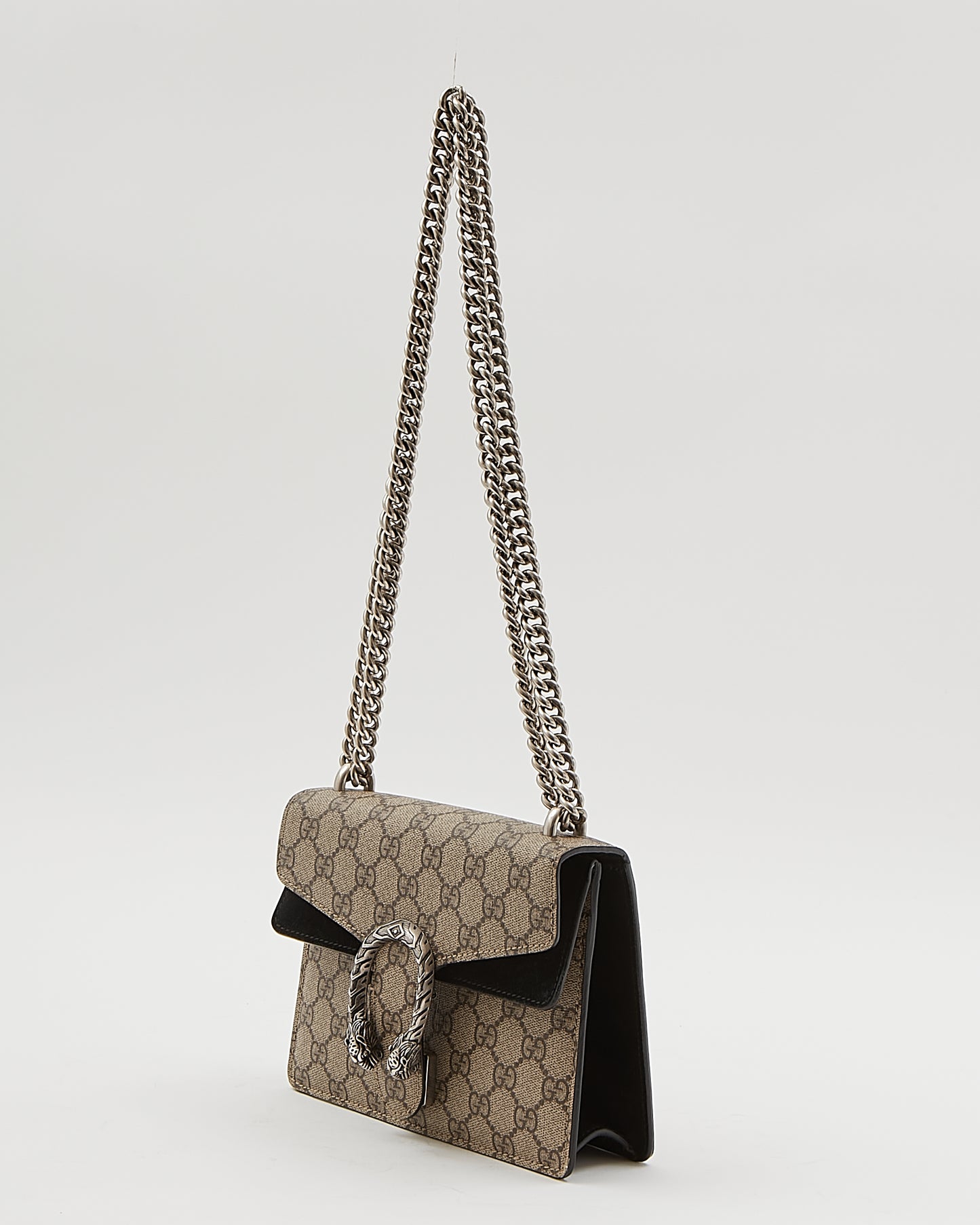 Gucci Beige/Black GG Supreme Mini Dionysus Chain Bag