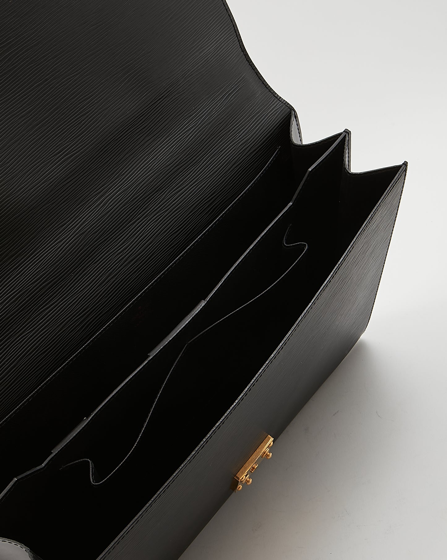 Louis Vuitton Black Epi Serviette Ambassadeur Briefcase Bag