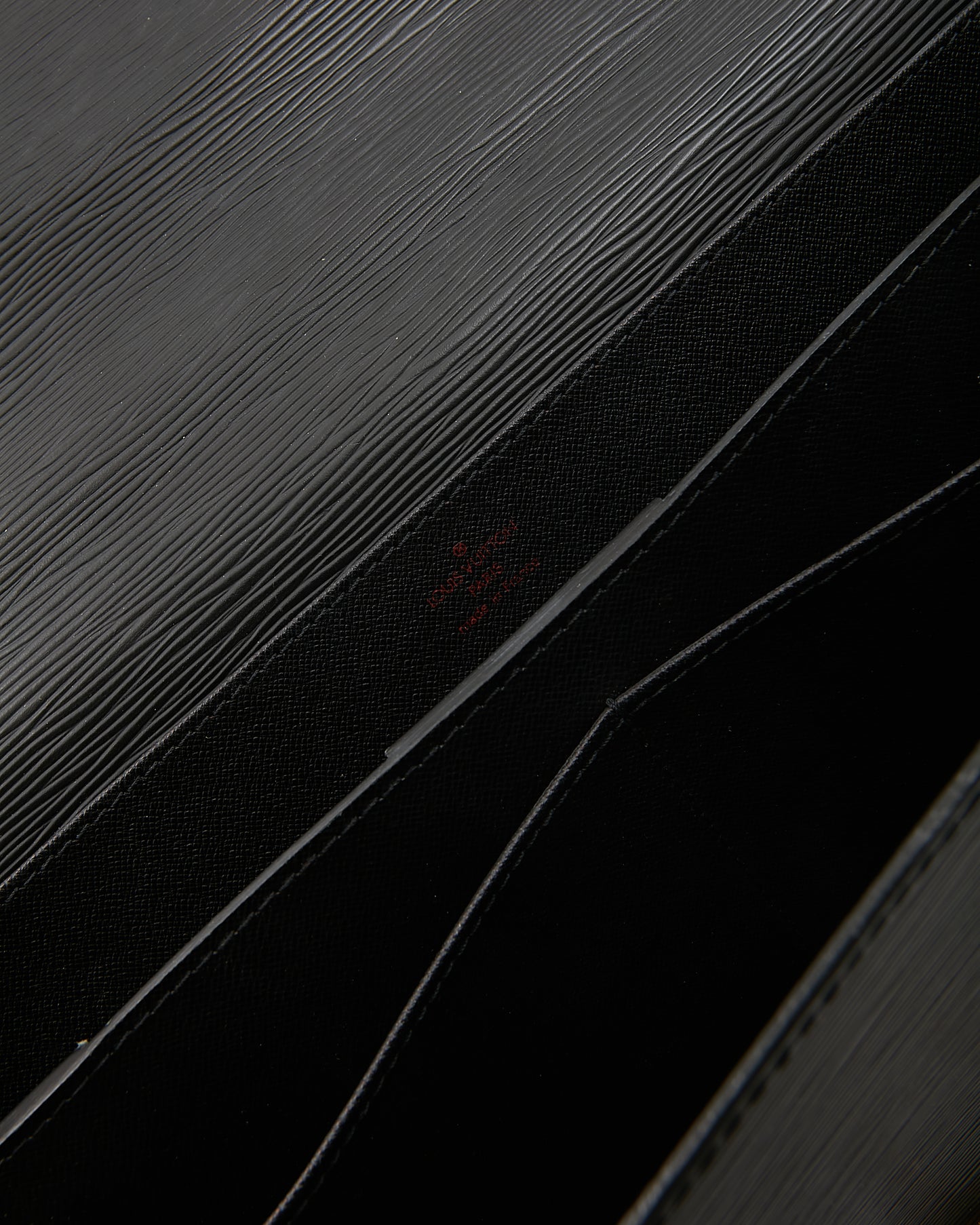 Louis Vuitton Black Epi Serviette Ambassadeur Briefcase Bag