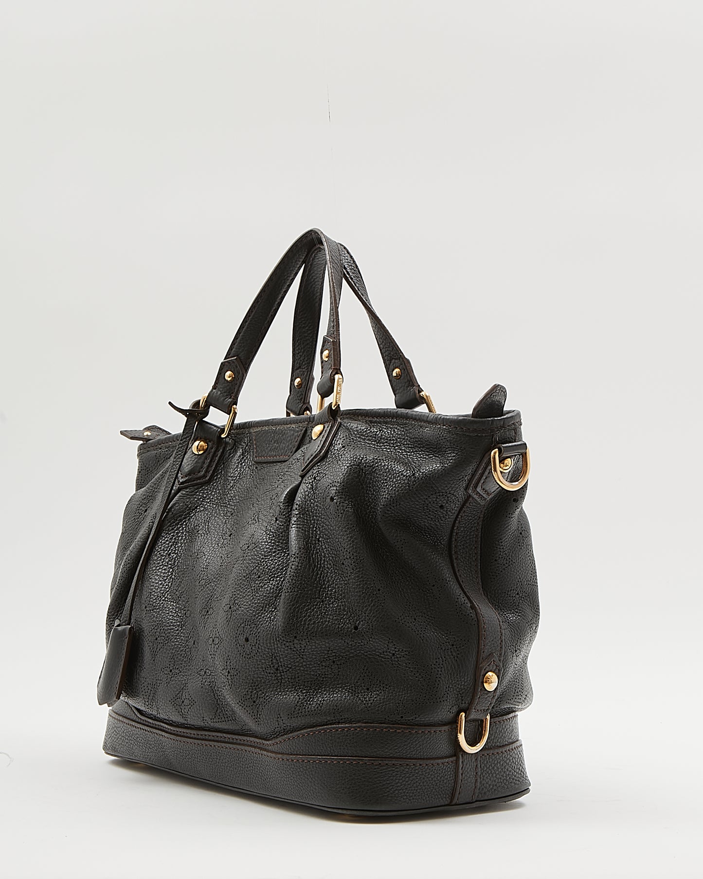 Louis Vuitton Black Perforated Monogram Leather Mahina Stellar PM Bag