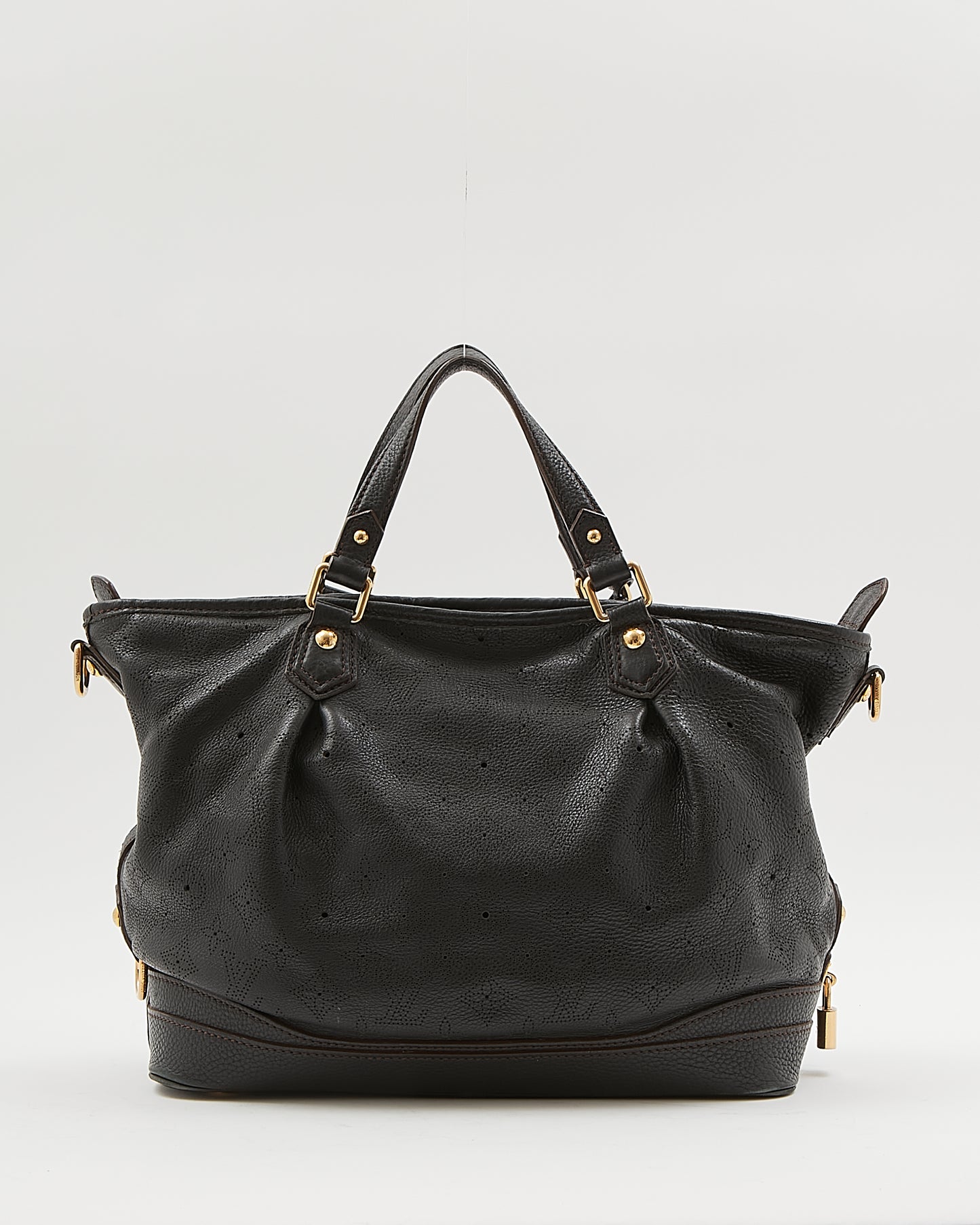 Louis Vuitton Black Perforated Monogram Leather Mahina Stellar PM Bag