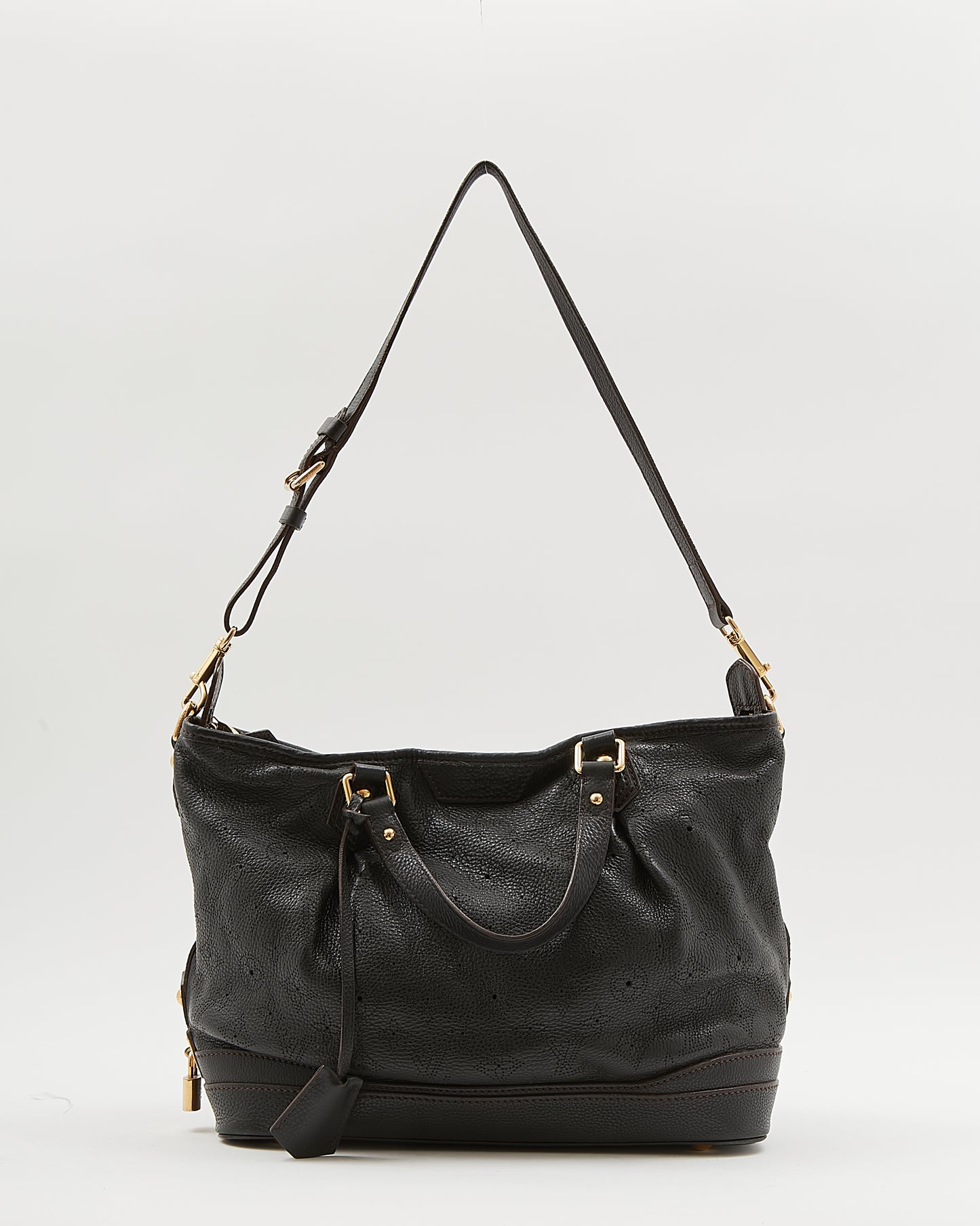 Louis Vuitton Black Perforated Monogram Leather Mahina Stellar PM Bag