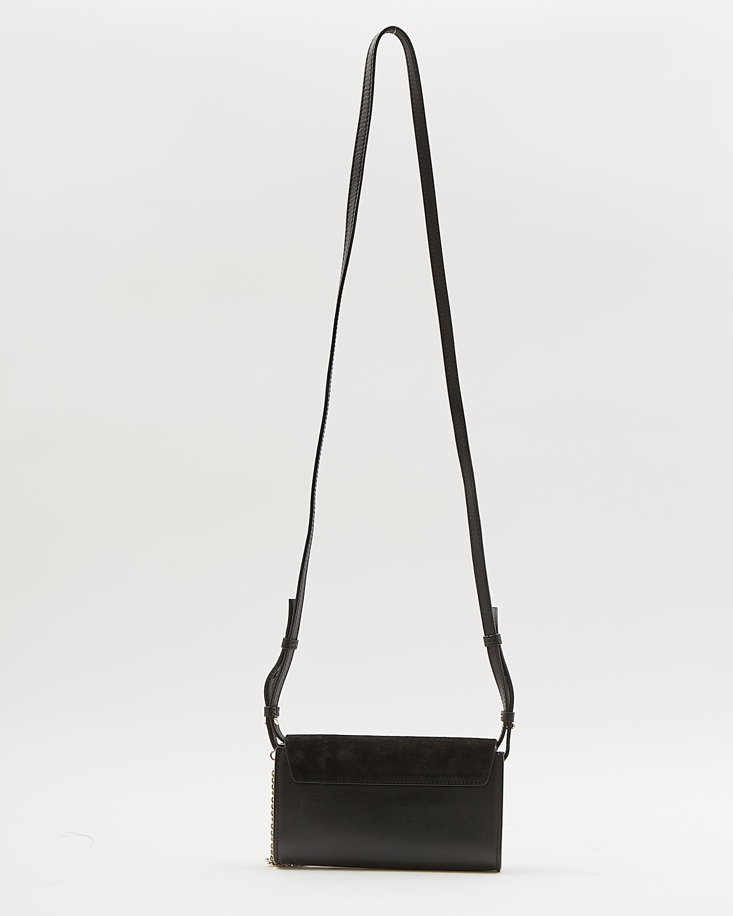 Chloé Black Leather & Suede Mini Faye Crossbody Bag