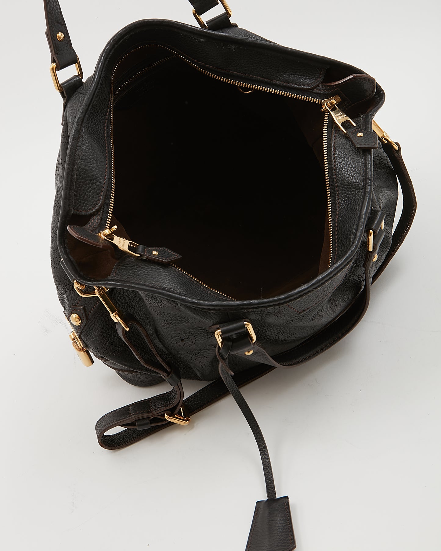 Louis Vuitton Black Perforated Monogram Leather Mahina Stellar PM Bag