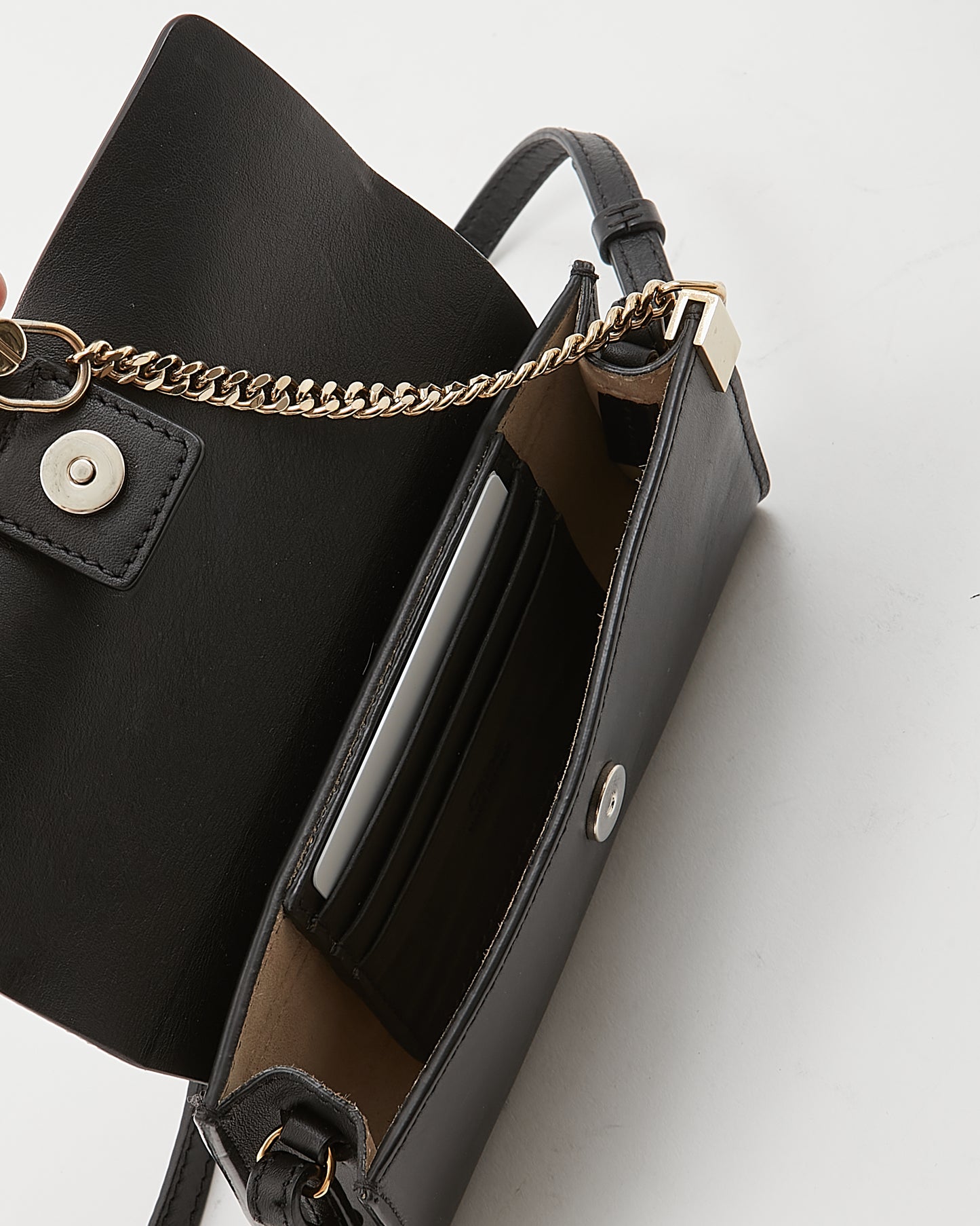 Chloé Black Leather & Suede Mini Faye Crossbody Bag