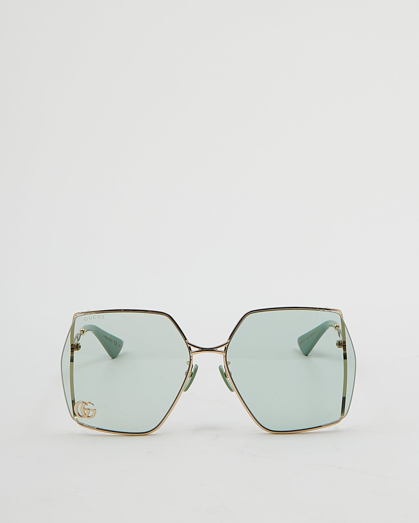 Gucci Teal Blue Tint Lense Square Oversized GG0817S Sunglasses