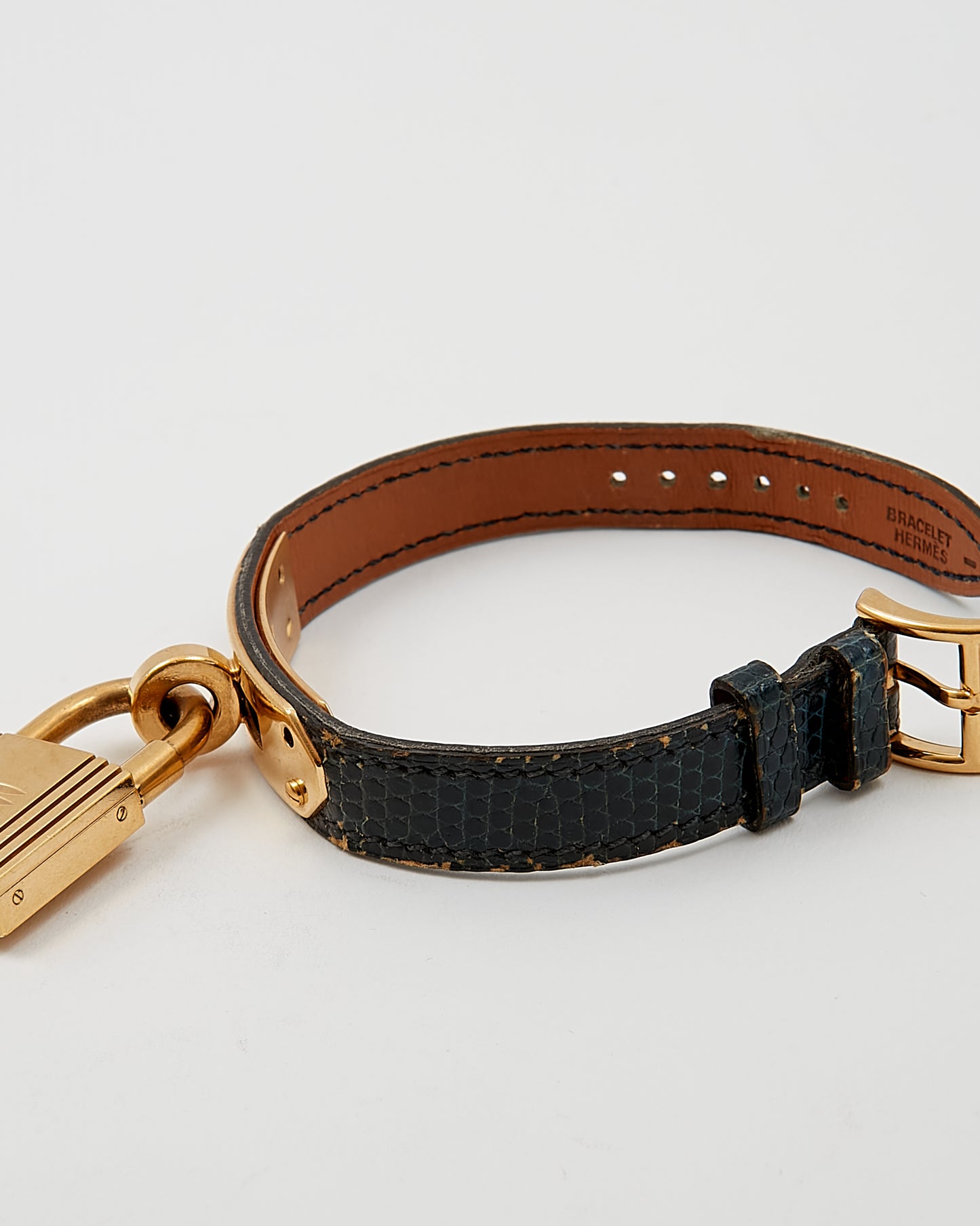 Hermès Navy Leather Kelly PM 20cm Watch