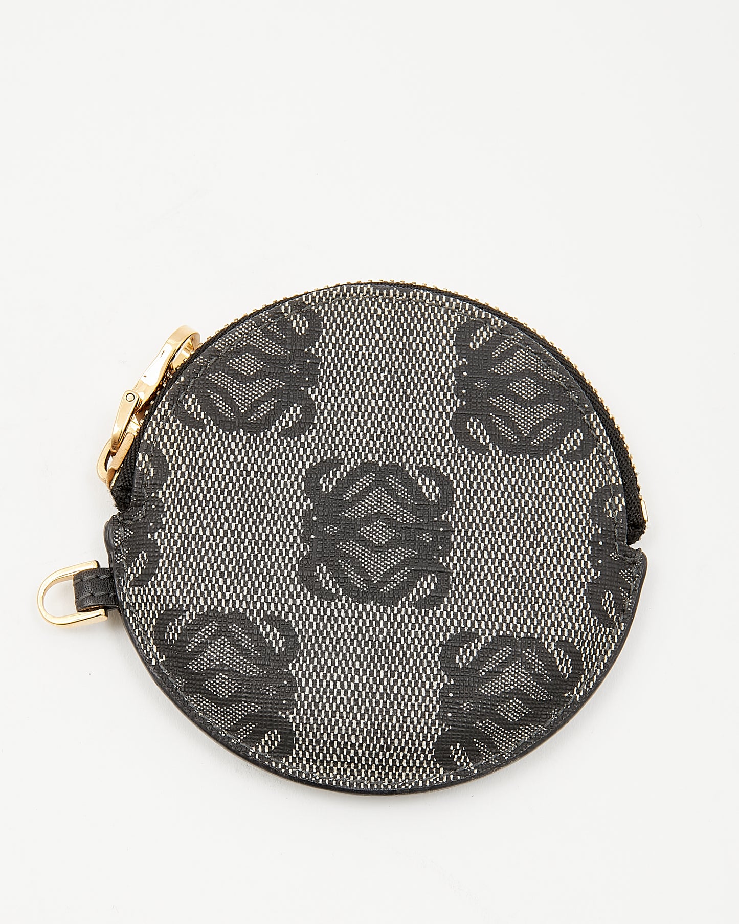 Loewe Portefeuille noir vintage Anagram Cookie Coin Pouch