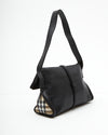 Burberry Black Pebbled Leather Shoulder Bag