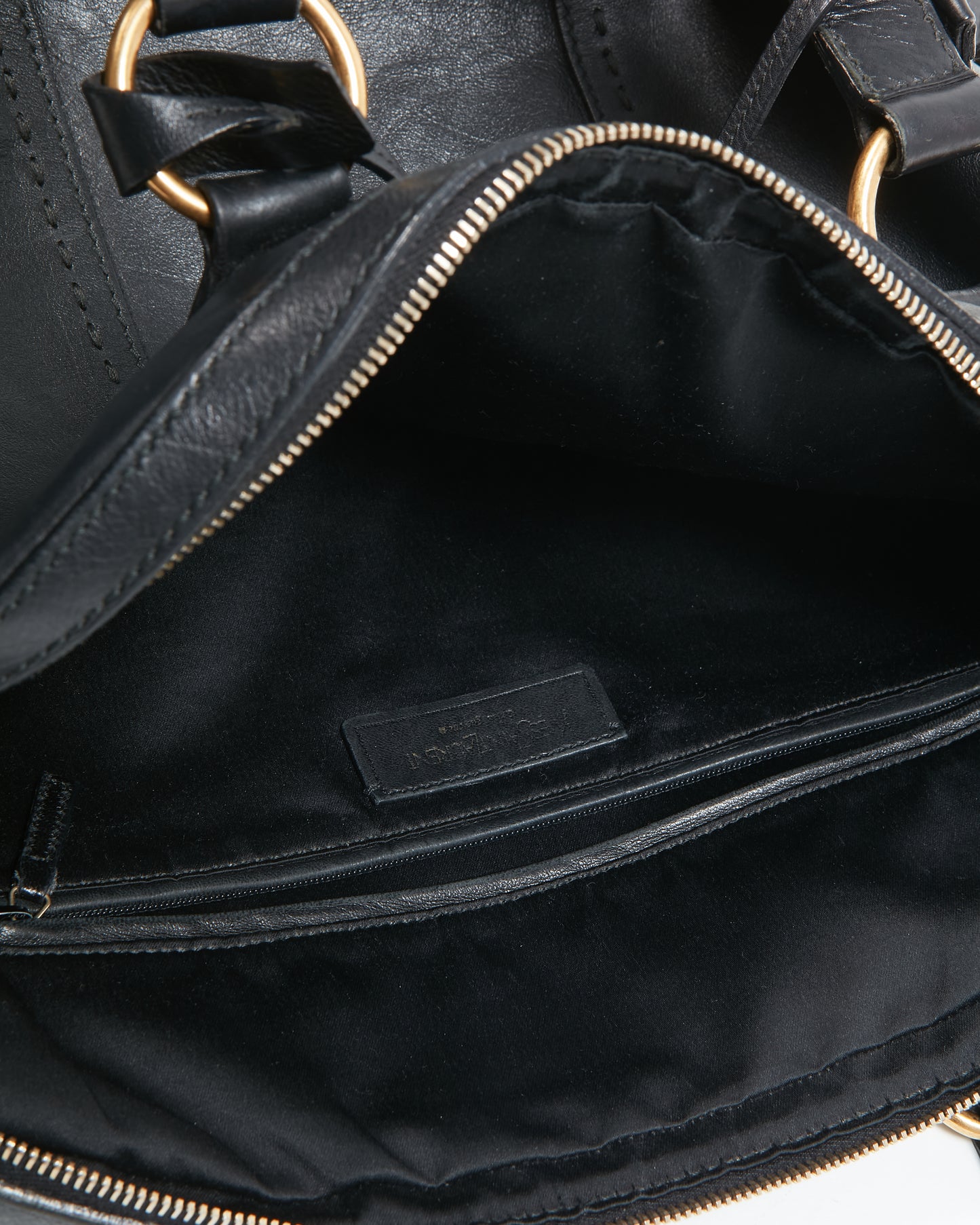 Grand sac Muse YSL en cuir noir Saint Laurent
