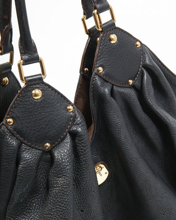 Louis Vuitton Mahina XL Hobo Black Leather ref.24955 - Joli Closet