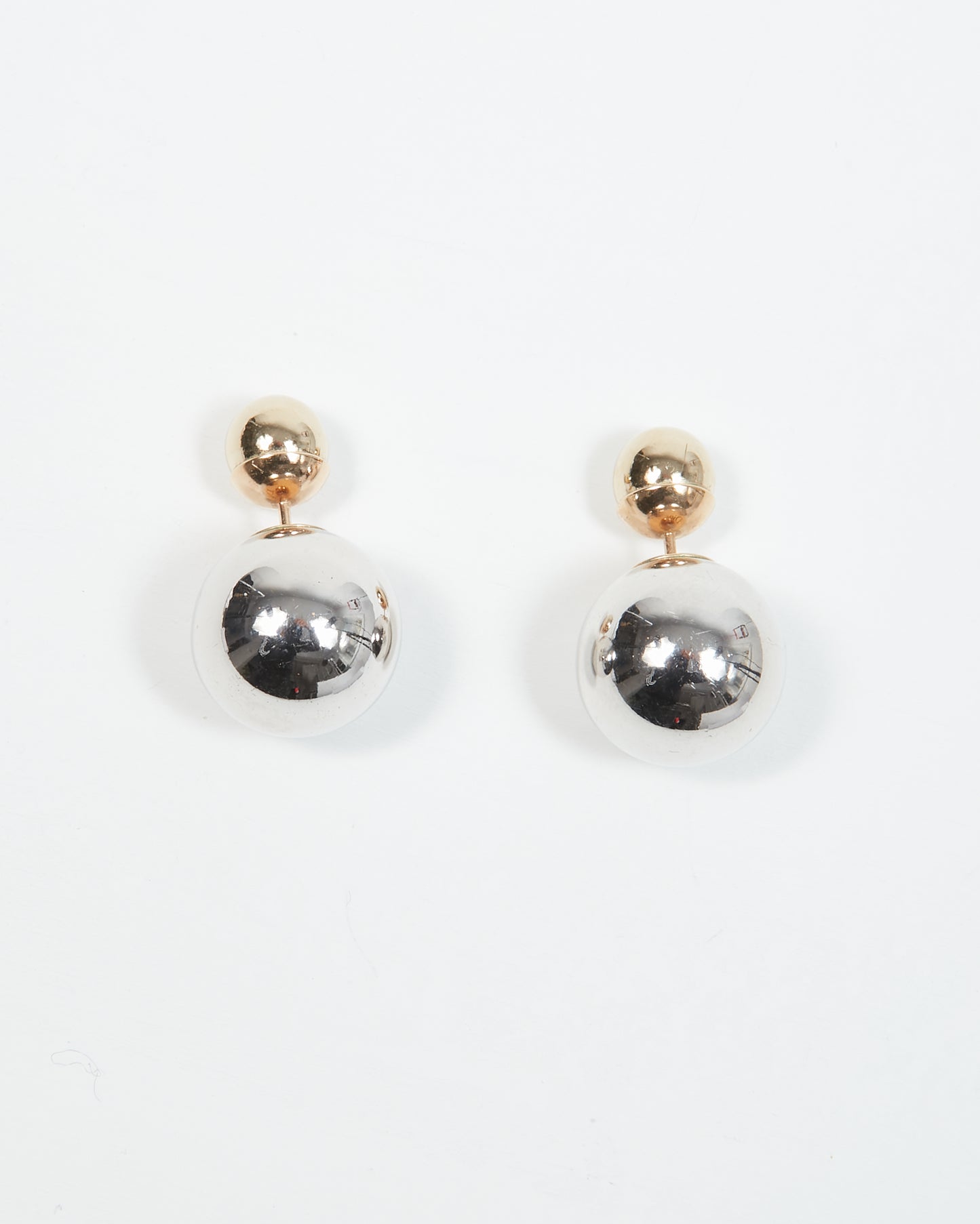 Dior Silver/Gold Round Tribale Earrings