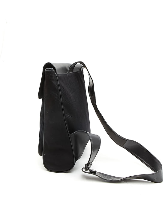 Montblanc Black Fabric/Leather Slingback Backpack