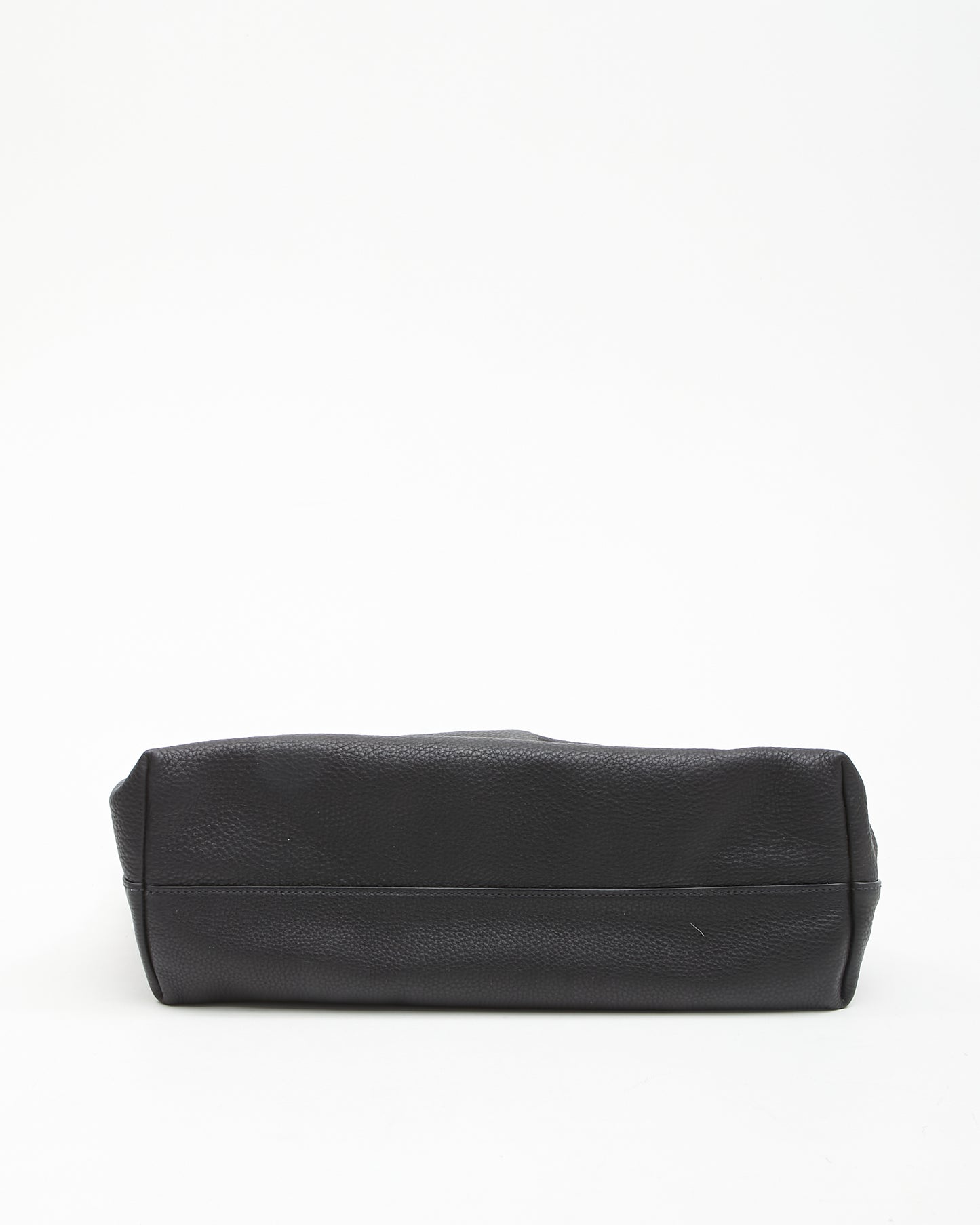 Prada Black Vitello Daino Leather Shopping Tote Bag