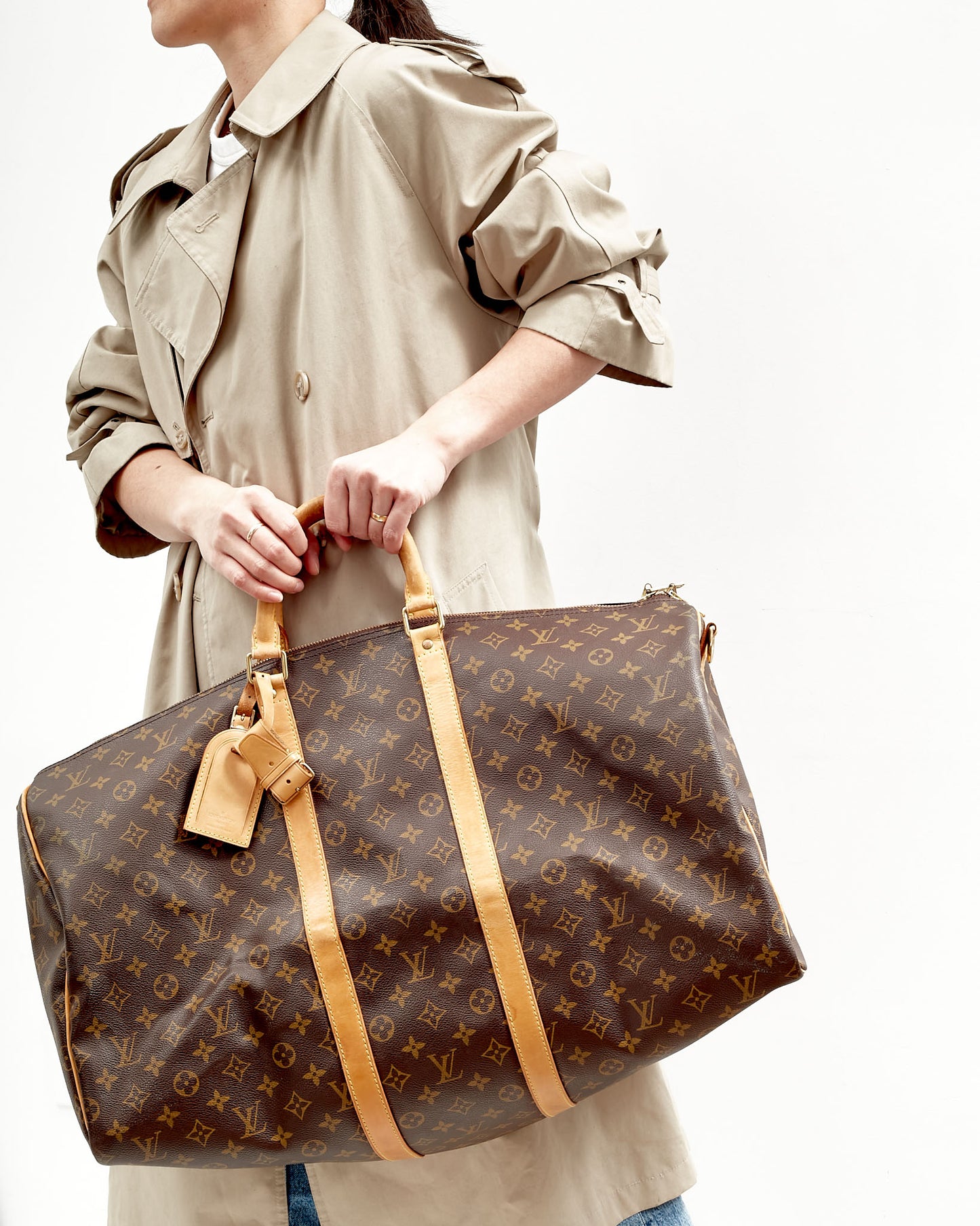 Sac de voyage Keepall 55 Bandoulière en toile monogram Louis Vuitton