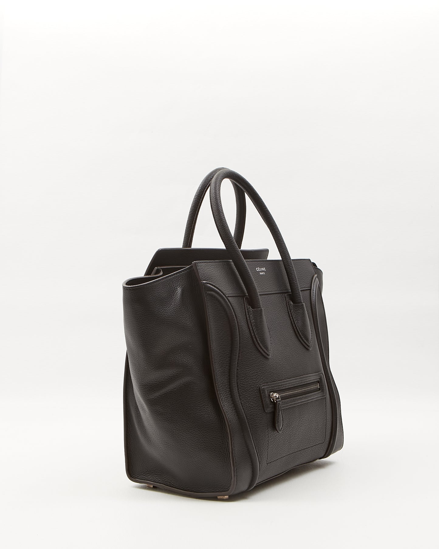 Celine Black Leather  Mini Luggage Tote Bag