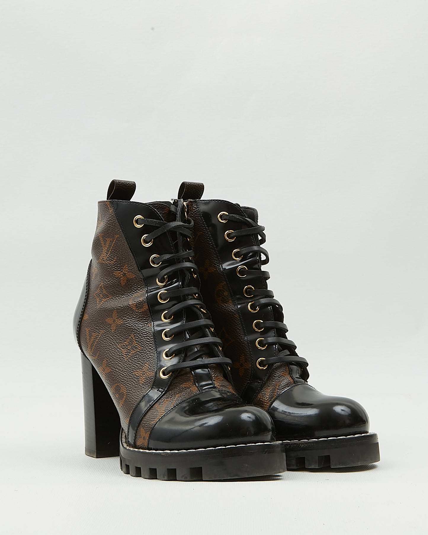 Louis Vuitton Monogram Canvas Combat Boots - 39