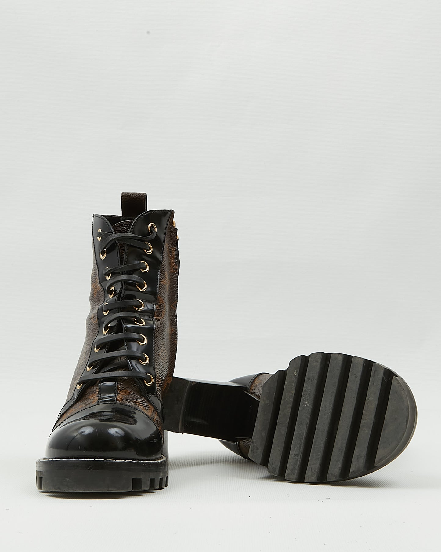 Louis Vuitton Monogram Canvas Combat Boots - 39