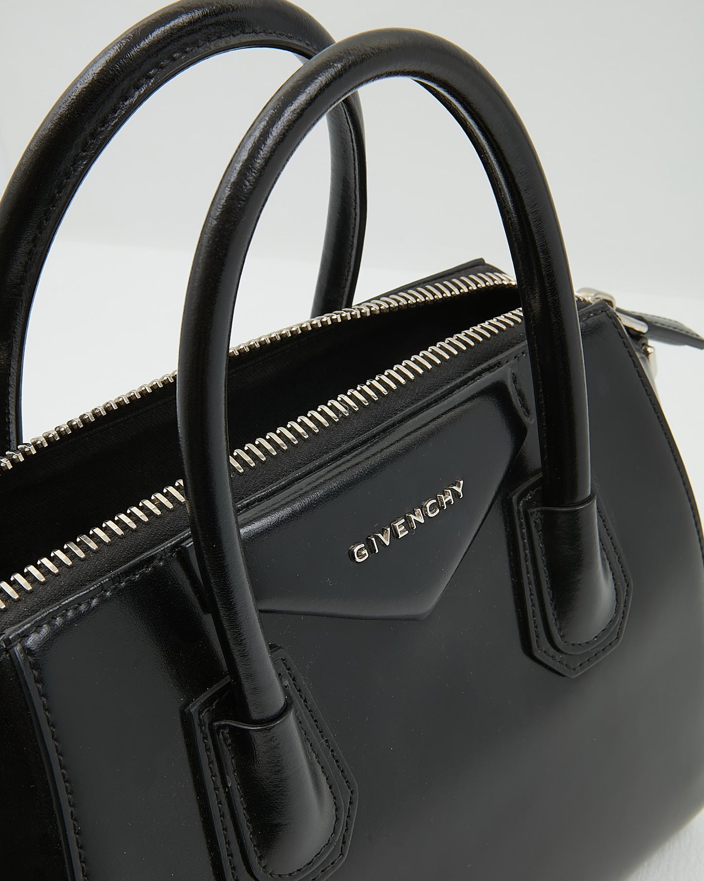 Givenchy Black Shiny Leather Small Antigona Bag