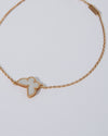Van Cleef & Arpels Yellow Gold/Mother of Pearl Sweet Alhambra Butterfly Bracelet
