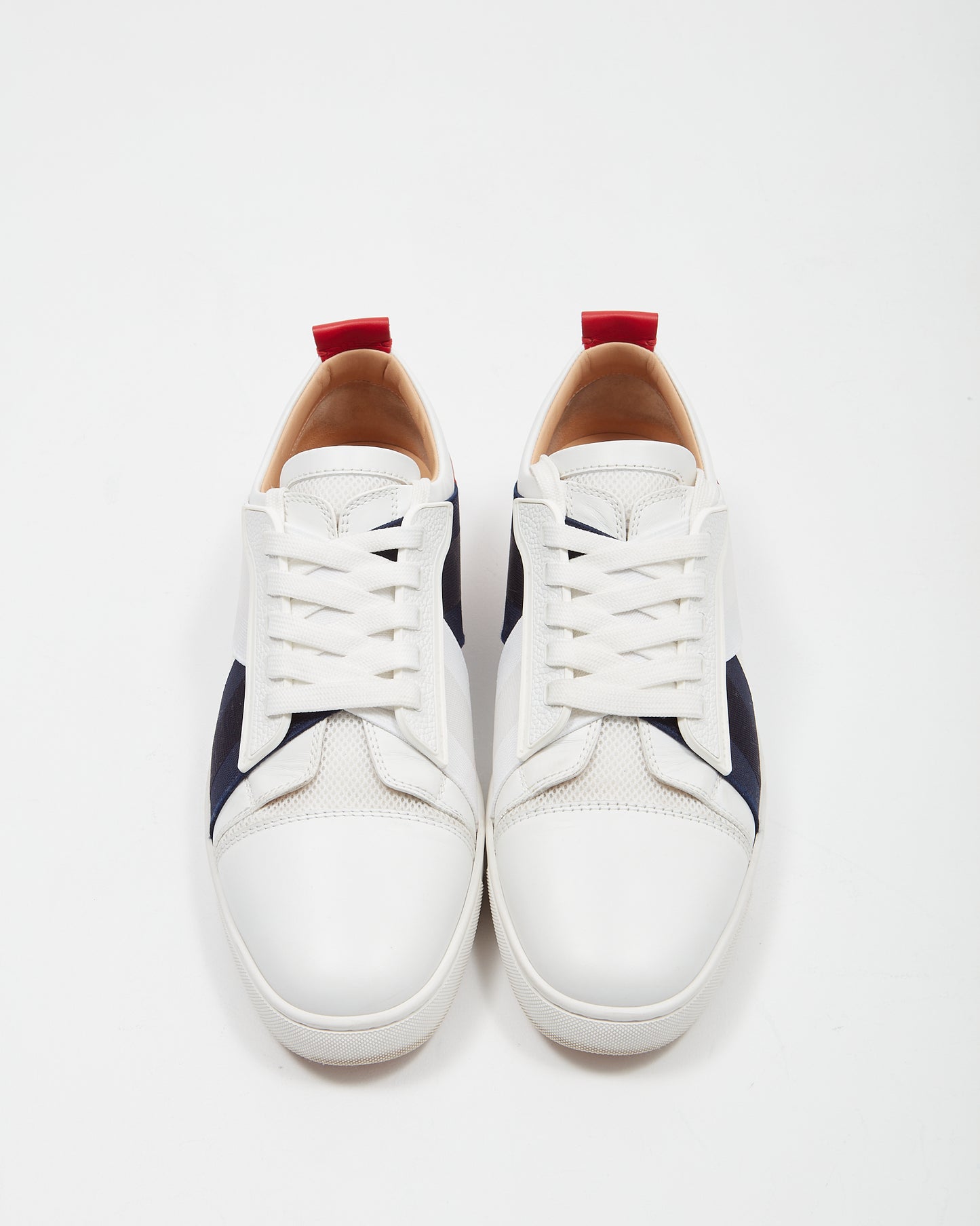 Louboutin Men's White/Red/Black  Elastikid Sneaker - 44.5