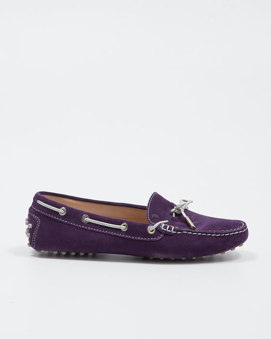 Tod’s Purple Suede Driver Loafer - 40