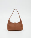 Ferragamo Tan Pebbled Leather Shoulder Bag