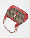 Gucci Red GG Canvas Jackie Shoulder Bag