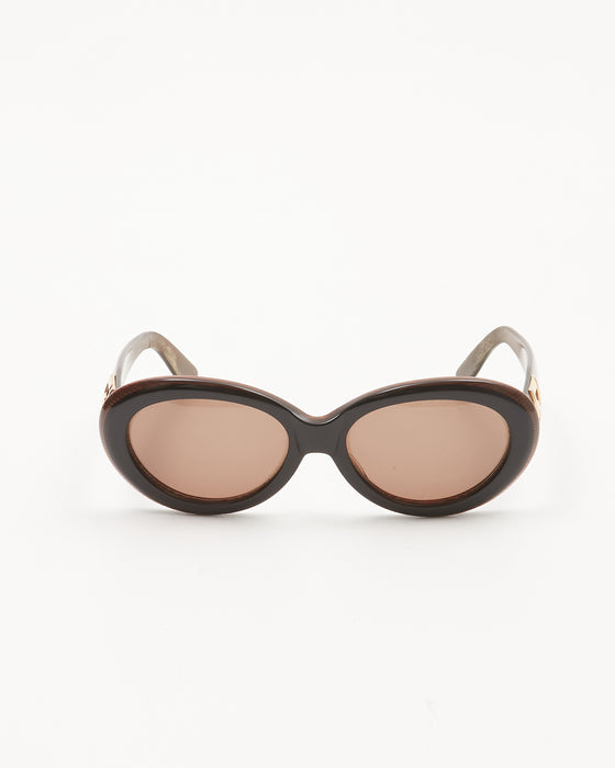 Fendi Brown Oval FS170 Sunglasses
