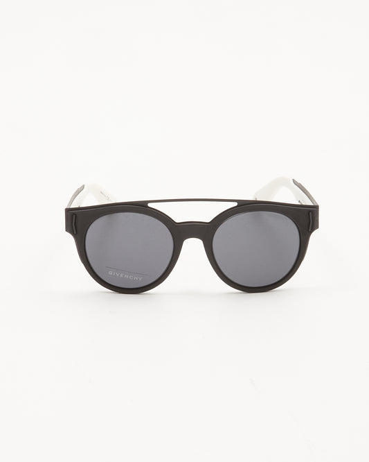 Givenchy Matte Black GV 7017N/S Round Aviator Sunglasses