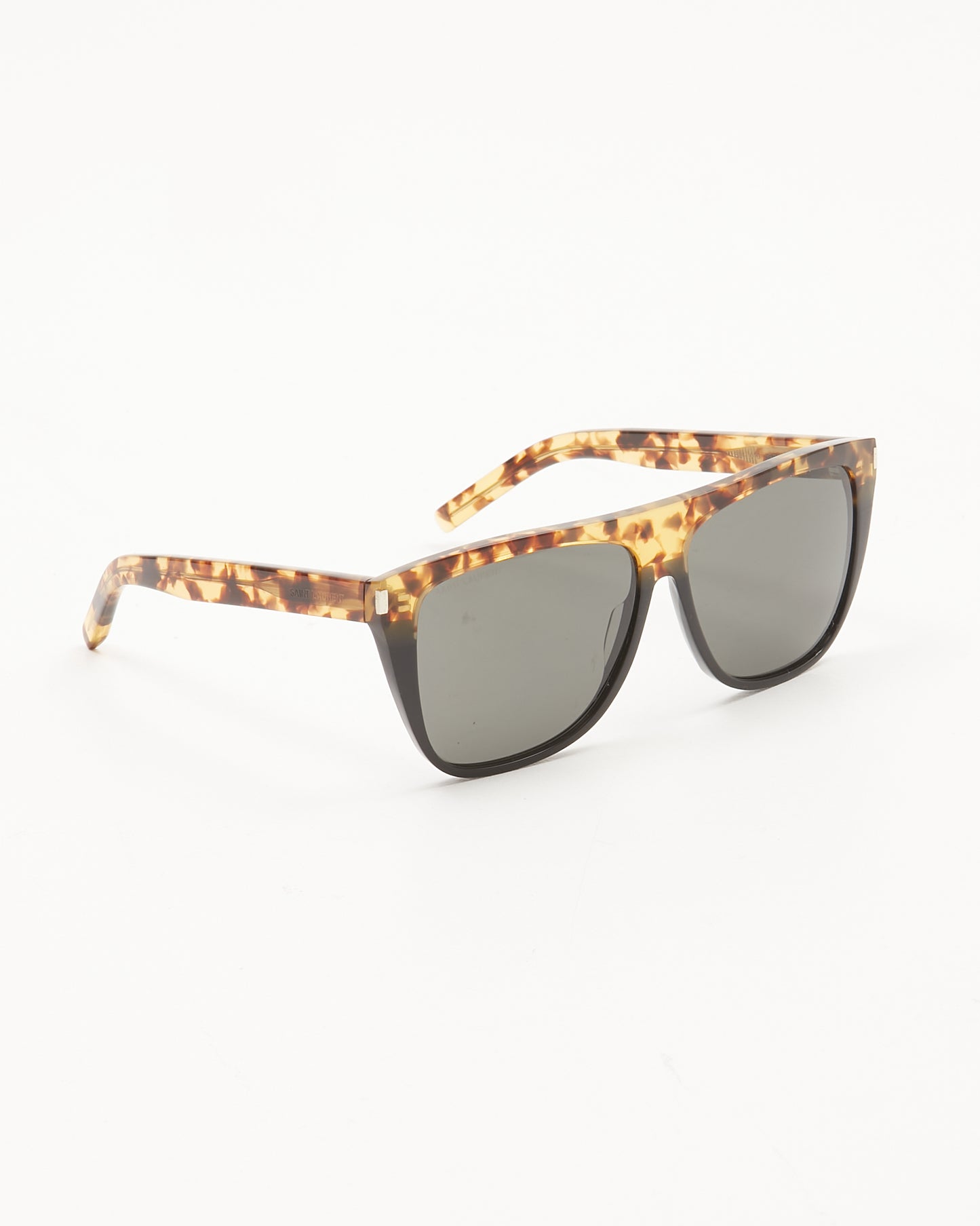 Saint Laurent Light Tortoise/Black SL1 010 Shield Sunglasses