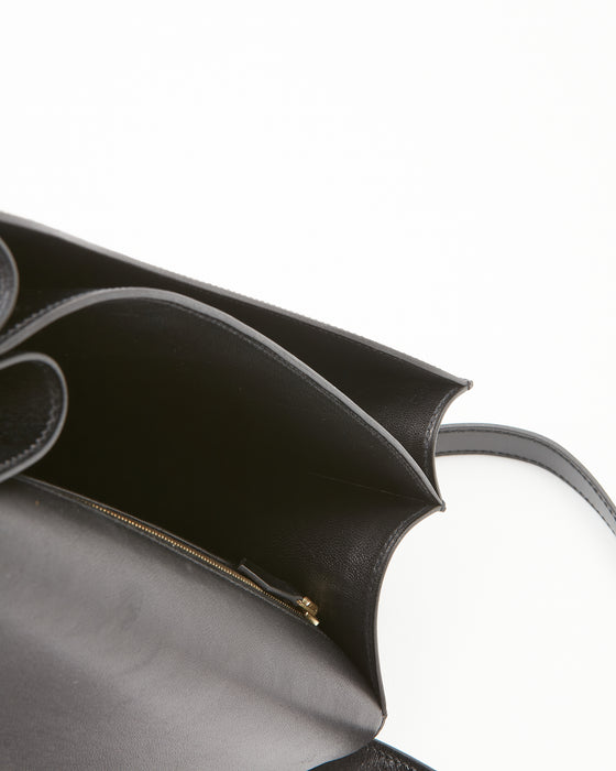 Hermès Black Box Leather Constance 23 Bag