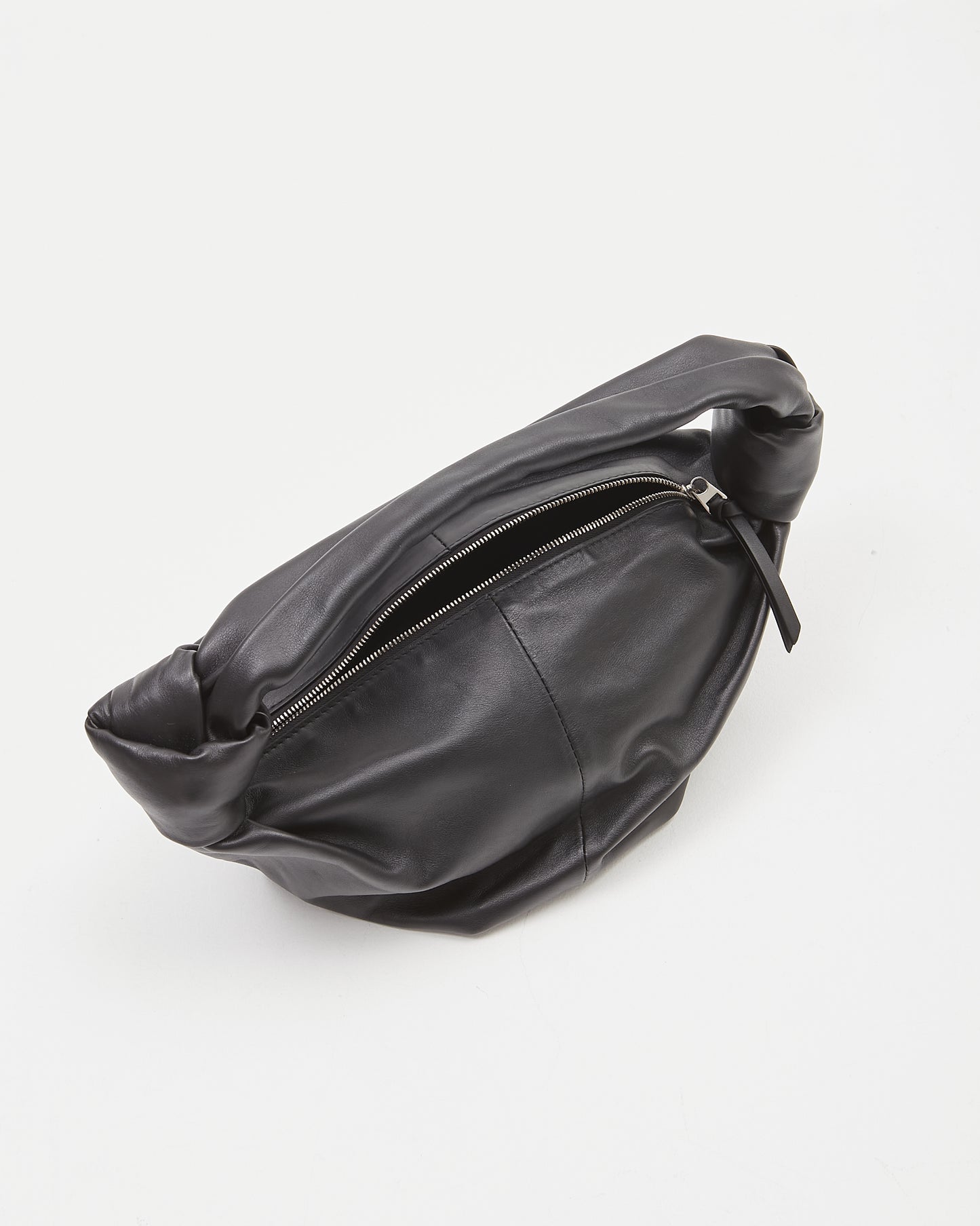 Bottega Veneta Black Leather Double Knot Shoulder Bag