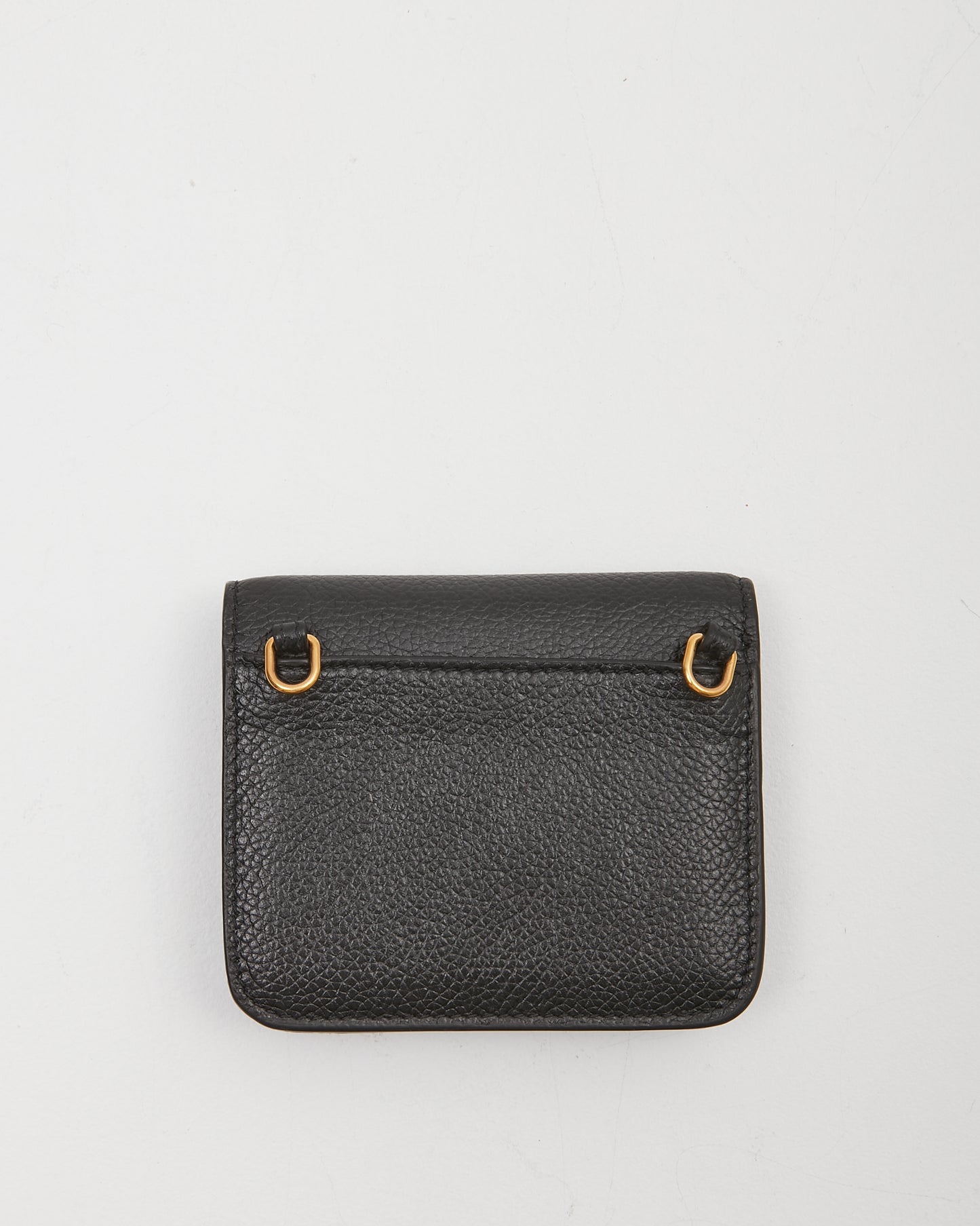 Balenciaga Black Leather Mini Cash Wallet On Chain